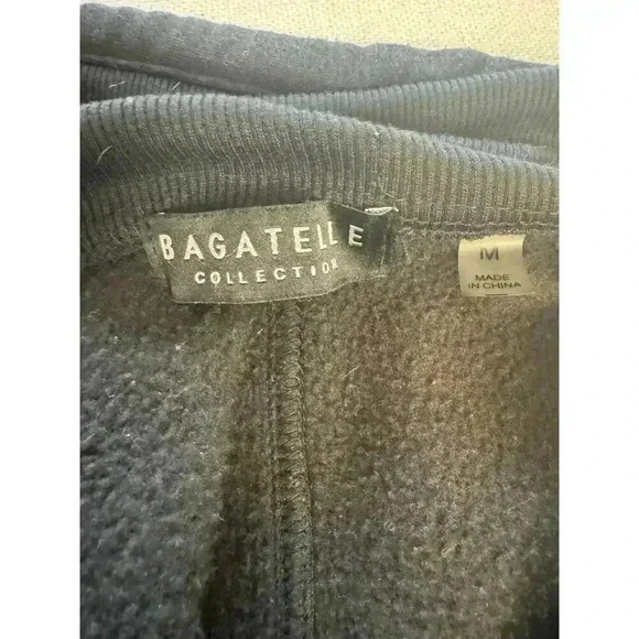 Bagatelle Fleece Open Jacket Women's M Black Long Sleeve Side Slit Pockets - Picture 8 of 10